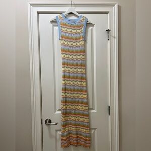 Multicolor Knit Maxi Dress
